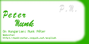 peter munk business card